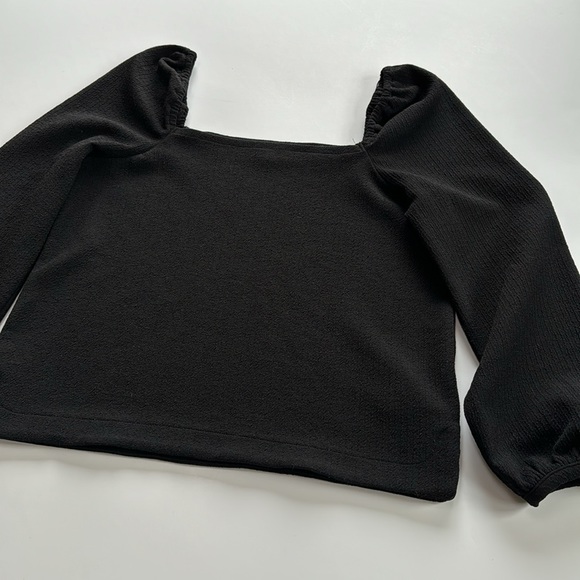 Madewell Black Square Neck Top - Picture 2 of 4